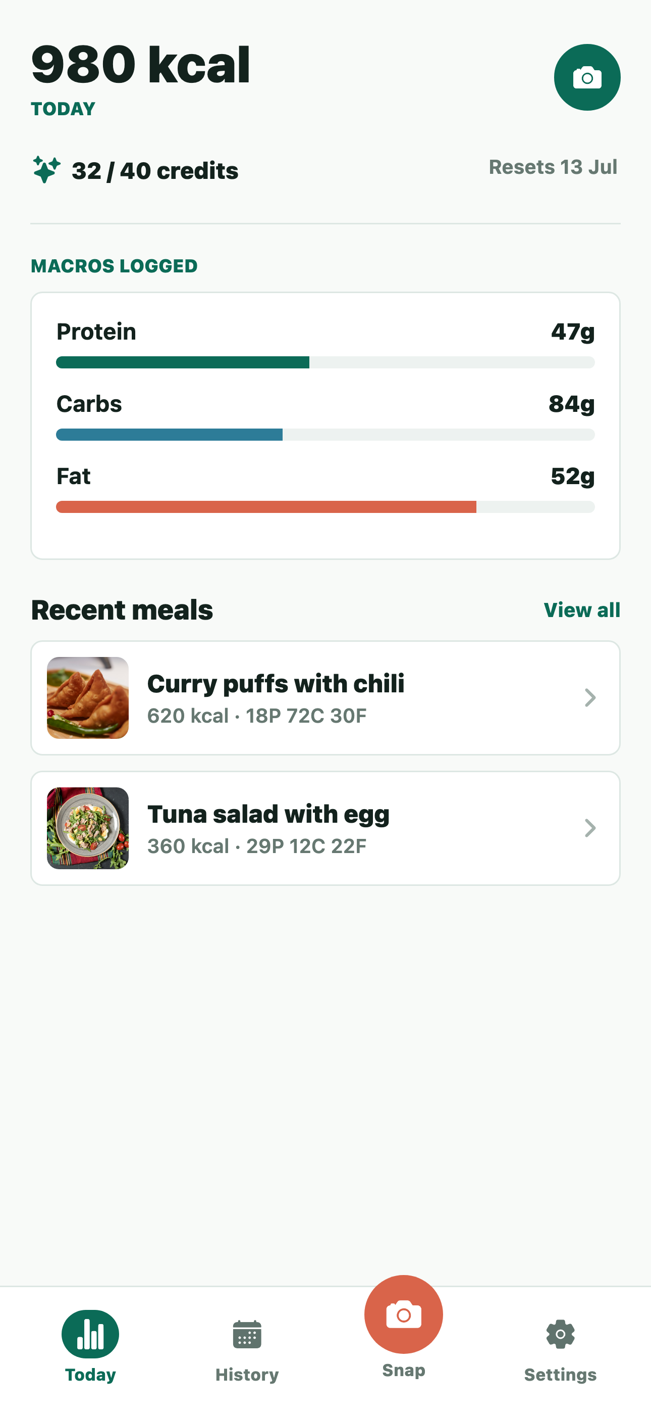 JomKal today dashboard screenshot